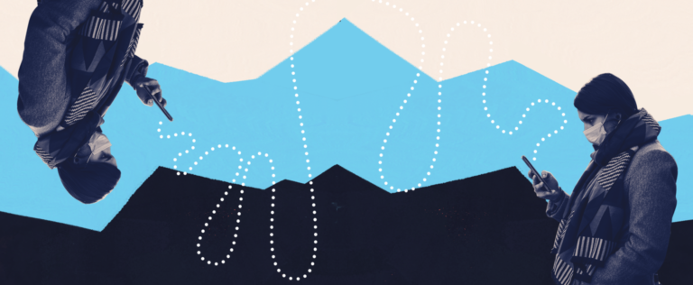 woman in face mask because of COVID-19