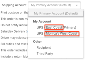 Shipping Account 